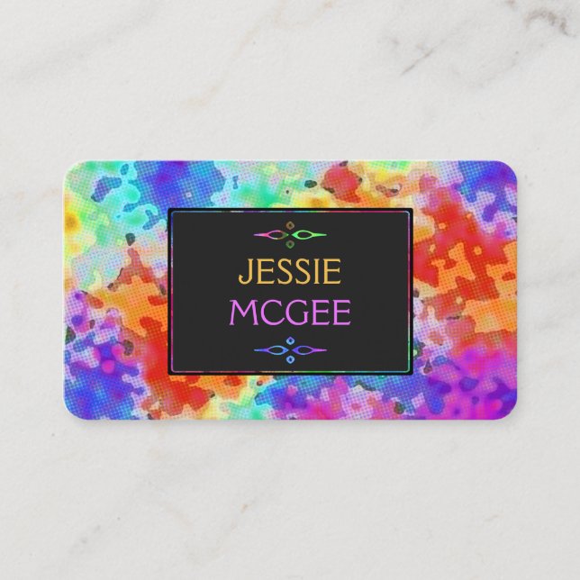 Tarjeta De Visita Deliciosos colores de semitono (Anverso)