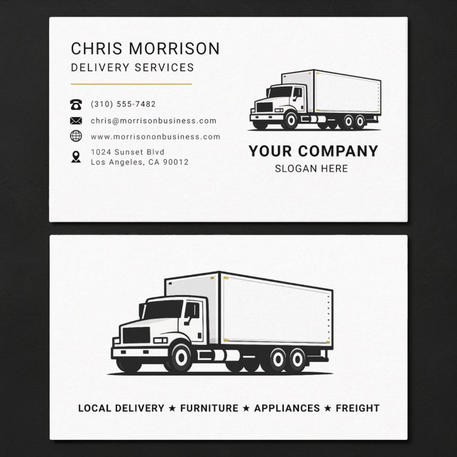 Tarjeta De Visita Delivery Services Truck  (Subido por el creador)