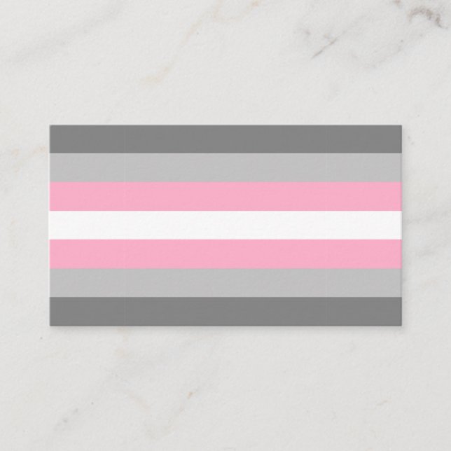 Tarjeta De Visita DemiGirl Flag (Anverso)