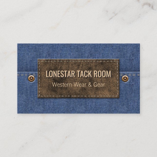 Tarjeta De Visita Denim Blue Occidental | Empresarial de países con  (Anverso)