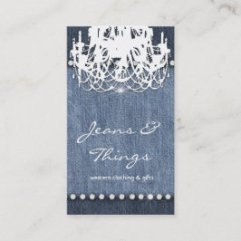 Tarjeta De Visita Denim n Diamonds Candelier Rustic