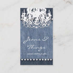 Tarjeta De Visita Denim n Diamonds Candelier Rustic