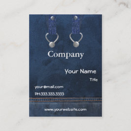 Tarjeta De Visita denim overalls Business Cards