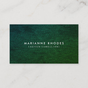 Tarjeta De Visita Denim verde moderno Minimalista
