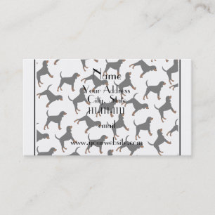 Tarjeta De Visita Denominación personalizada Coonhounds blanco negr