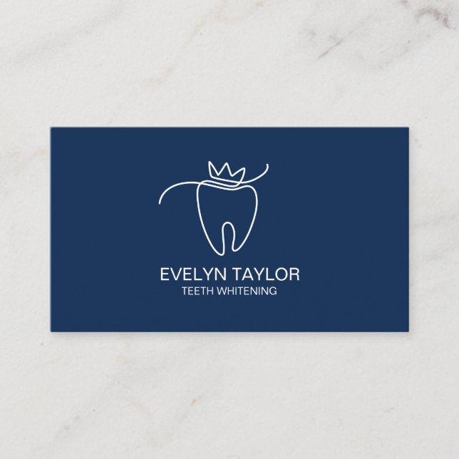 Tarjeta De Visita Dentabilidad simple Dentaria Clínica Whitening Bus (Anverso)