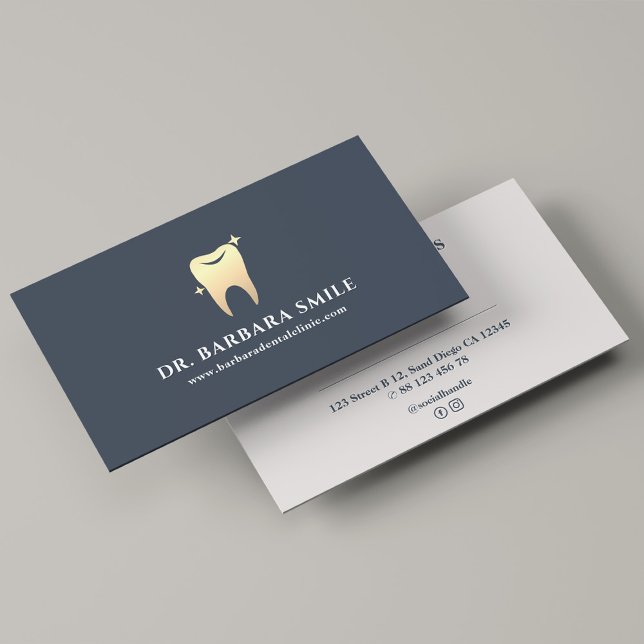 Tarjeta De Visita Dental Aestética Dentista Carbón Mínimo (Subido por el creador)