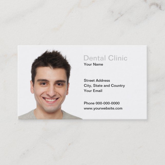 Tarjeta de visita dental de la clínica (Anverso)