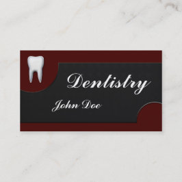 Tarjeta de visita dental del dentista elegante de