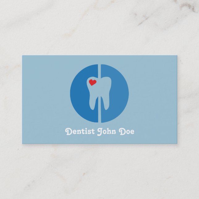 Tarjeta de visita dental del diente de la oficina (Anverso)