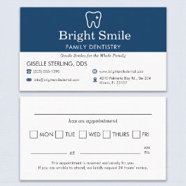Tarjeta De Visita Dental Dentistry Office Appointment Reminder
