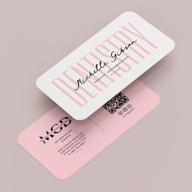 Tarjeta De Visita Dental Estética Pastel Pink Cosmetic Dentist (Dental Aesthetic Pastel Pink Cosmetic Dentist Business Card
☆★
☆★
☆★
☆★
☆★
4.8 out of 5 stars rating)