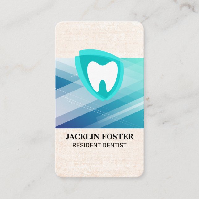 Tarjeta De Visita Dental | Icono de diente (Anverso)
