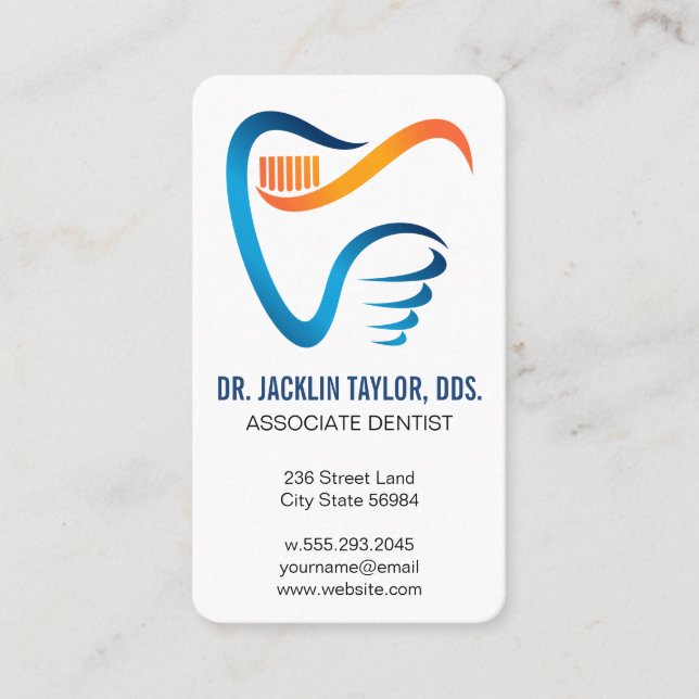 Tarjeta De Visita Dental Logo | Dentistry Professional (Anverso)