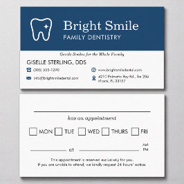 Tarjeta De Visita Dental Office Tooth Icon Appointment Reminder