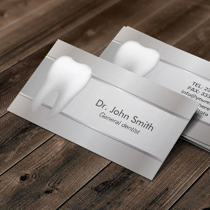 Tarjeta De Visita Dental Profesional Silver Dentist