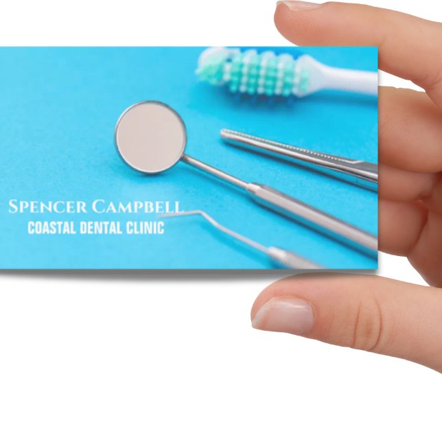 Tarjeta De Visita Dental Profesional Suministros de Oficinas (Professional Dental Office Supplies Dentist Business Card)