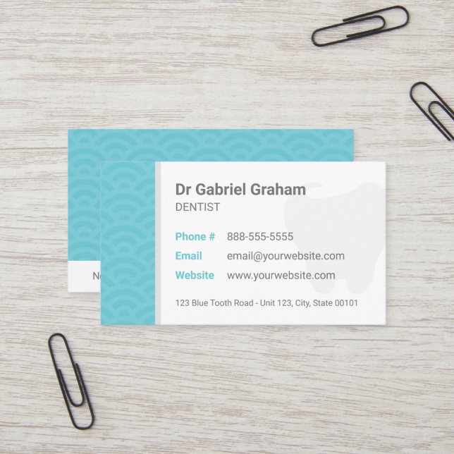 Tarjeta De Visita Dentist Dental Clinic Business Card (Anverso/Reverso In Situ)
