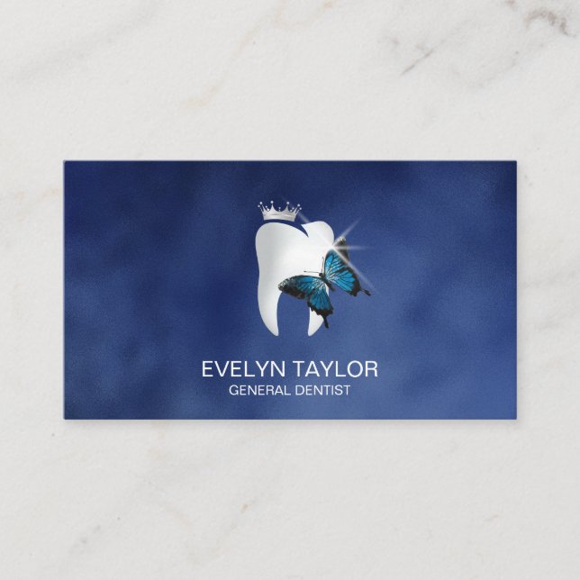 Tarjeta De Visita Dentist Dental Clinical Dental Whitening Butterfly (Anverso)