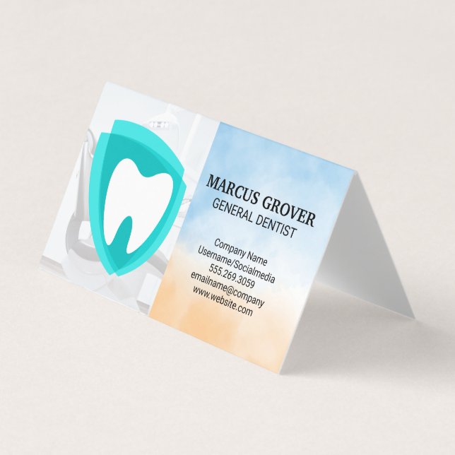 Tarjeta De Visita Dentist Office | Dental Health Logo (Anverso)