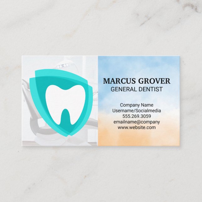 Tarjeta De Visita Dentist Office | Dental Health Logo (Anverso)