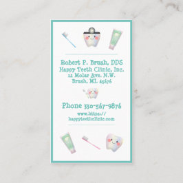 Tarjeta De Visita Dentist Office Dental Typography Name Teeth Kids