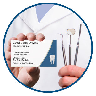 Tarjeta De Visita Dentist Office Realist Tooth Theme Business Card