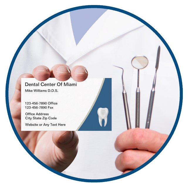 Tarjeta De Visita Dentist Office Realist Tooth Theme Business Card (Subido por el creador)