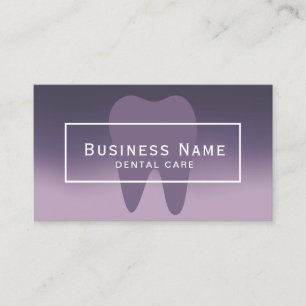 Tarjeta De Visita Dentist Tooth Elegant Púrpura Ombre Cuidado dental