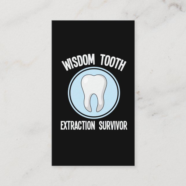 Tarjeta De Visita Dentist Wisdom Tooth Extravagante Dentist (Anverso)