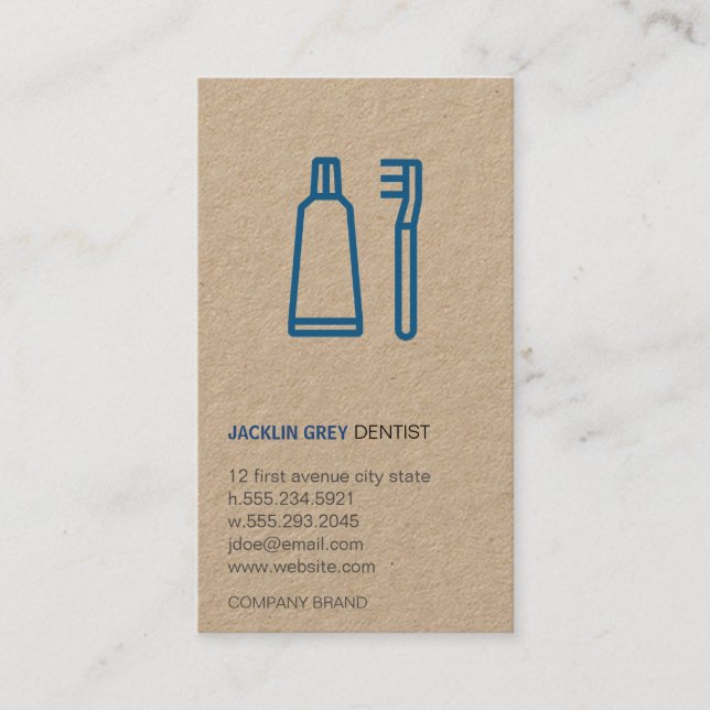 Tarjeta De Visita Dentista (Anverso)