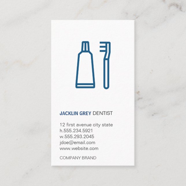 Tarjeta De Visita Dentista (Anverso)