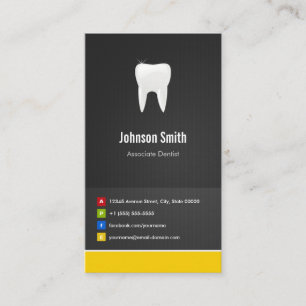 Tarjeta De Visita Dentista asociado - Dental creativo innovador