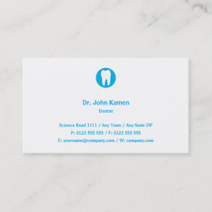 Tarjeta De Visita Dentista Azul