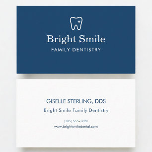 Tarjeta De Visita Dentista Azul