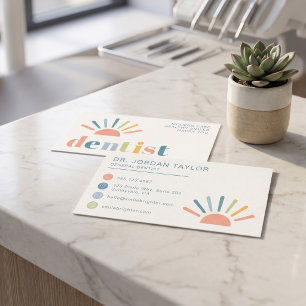 Tarjeta De Visita Dentista Colorido Moderno