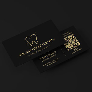 Tarjeta De Visita Dentista de Familia Moderna Clínica Dental Cosméti
