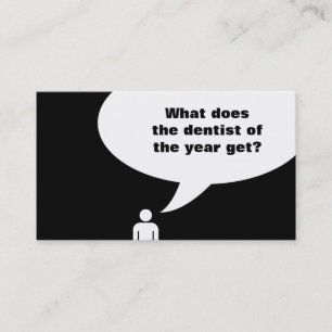 Tarjeta De Visita dentista del chiste del año