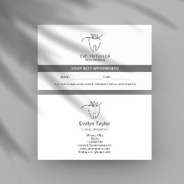 Tarjeta De Visita Dentista Dental Clinical Clínica Whitening Cita