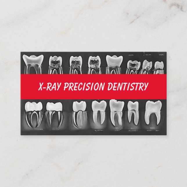 Tarjeta De Visita Dentista dental de precisión de rayos X (Anverso)