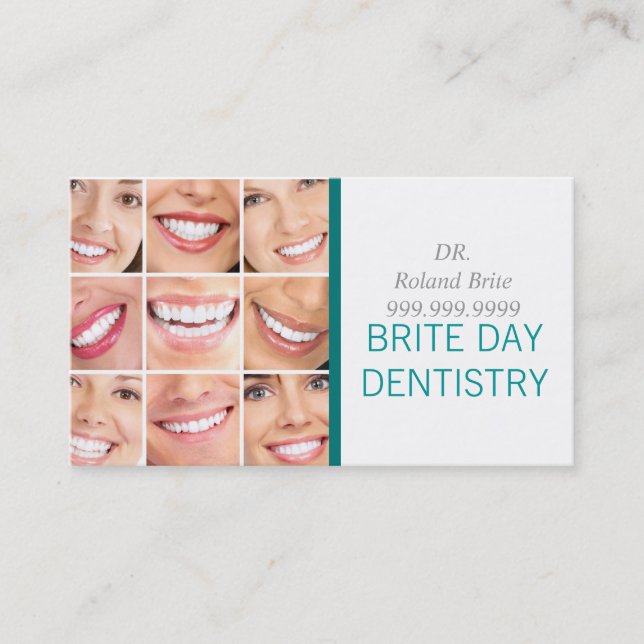 Tarjeta De Visita Dentista dental Médico de odontología dentaria son (Anverso)