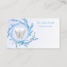 Tarjeta De Visita Dentista Dental Tooth Water Profesional