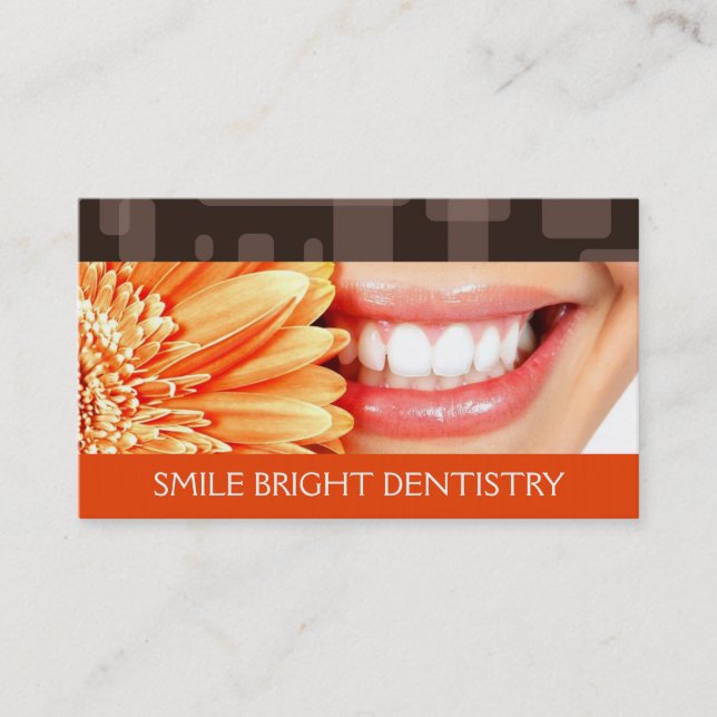 Tarjeta De Visita Dentista, Dentist Business Card (Anverso)