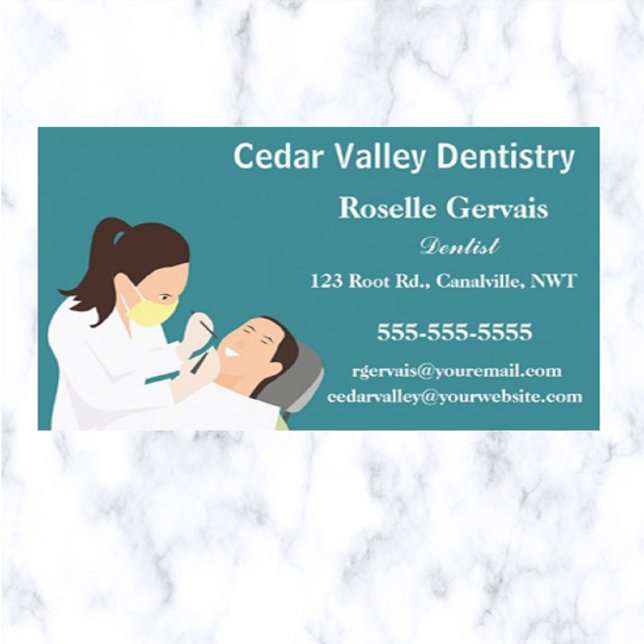 Tarjeta De Visita Dentista editable (Subido por el creador)