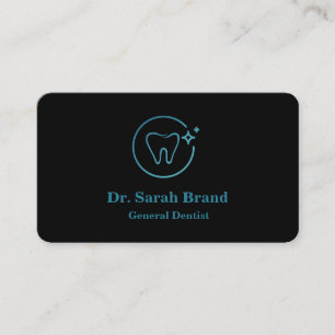 Tarjeta De Visita Dentista Elegante Cuidado Dental Diente