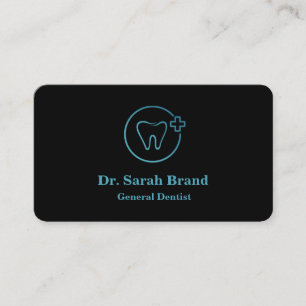 Tarjeta De Visita Dentista Elegante Cuidado Dental Diente