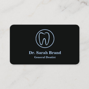 Tarjeta De Visita Dentista Elegante Diente Cuidado Dental