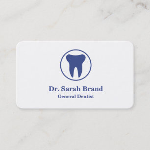 Tarjeta De Visita Dentista Elegante Diente Cuidado Dental