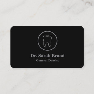 Tarjeta De Visita Dentista Elegante Diente Cuidado Dental