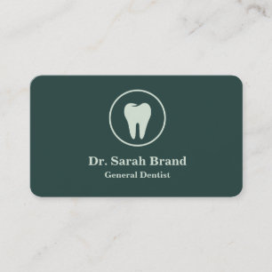 Tarjeta De Visita Dentista Elegante Diente Cuidado Dental